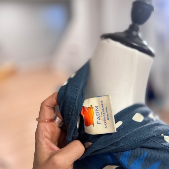 Farm Rio Evil Eye Dress With Long Sleeve Palm Sleeves Size small - Picture 6 of 7